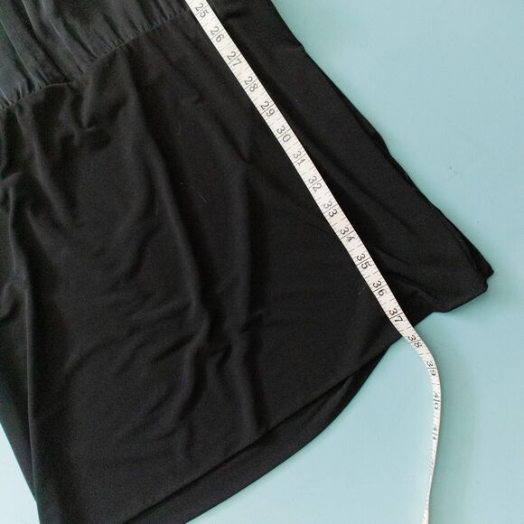 Alice + Olivia Black Gray Silk 3/4 Sleeve Blouson Dress Size M/L - Picture 6 of 7